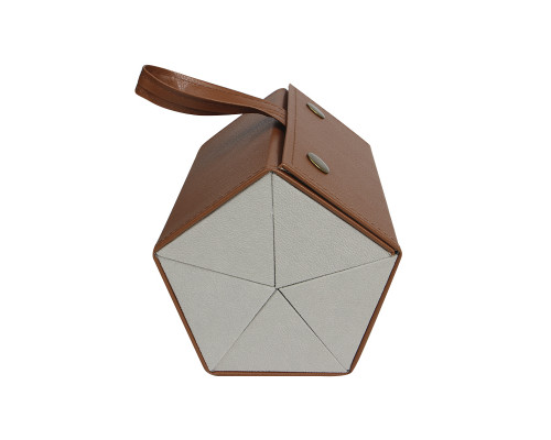 Футляр для хранения очков cкладной органайзер-чехол подвесной Коричневый 5 отделений