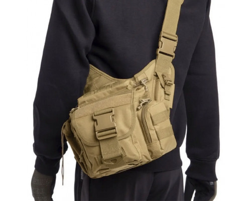 Сумка тактическая через плечо AOKALI Outdoor A03 Sand