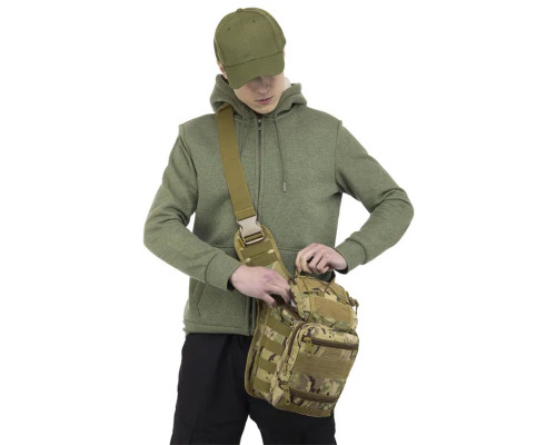 Сумка тактическая через плечо AOKALI Outdoor A25 Camouflage CP