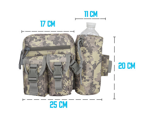 Сумка тактическая на пояс AOKALI Outdoor A33 4L Camouflage ACU