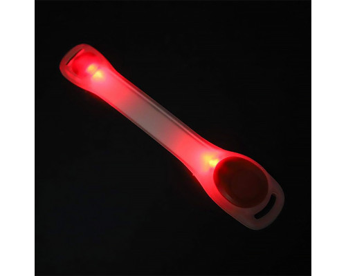 Светодиодный LED браслет HY-0001 универсальный USB аккумуляторный Red