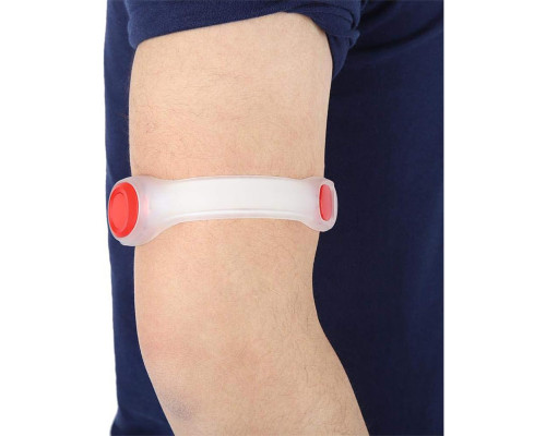 Светодиодный LED браслет HY-0001 универсальный USB аккумуляторный Red