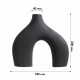 Ваза для цветов Двуногая керамическа в скандинавском стиле Black