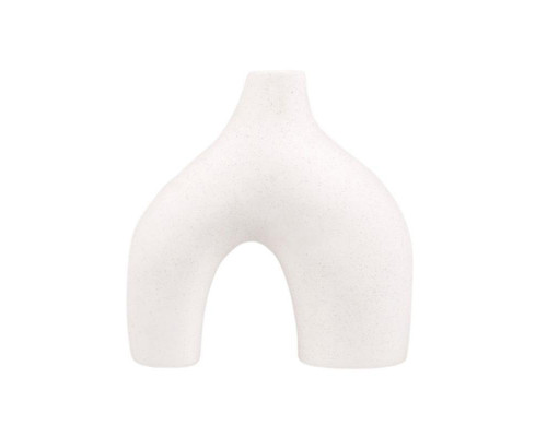 Ваза для цветов Двуногая керамическа в скандинавском стиле White