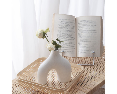 Ваза для цветов Двуногая керамическа в скандинавском стиле White