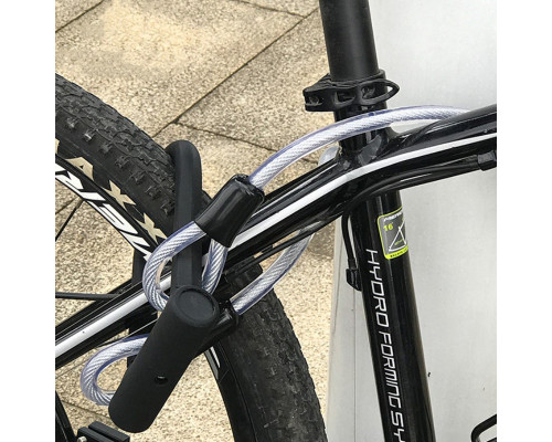 Замок велосипедный West Biking 0705031/0705032 с тросом и ключом