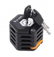 Замок велосипедный West Biking 0705045 SD001 ключ 0,85 m