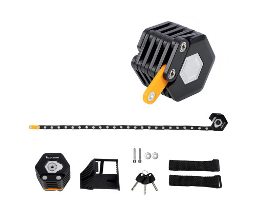 Замок велосипедный West Biking 0705045 SD001 ключ 0,85 m