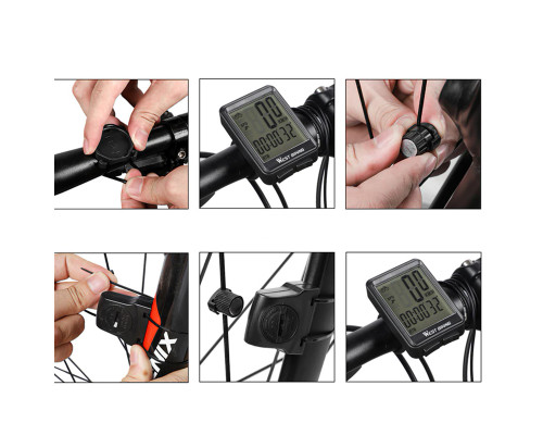 Велокомпьютер West Biking 0702054 с подсветкой White Беспроводной