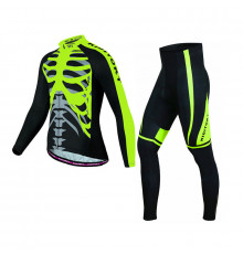Вело костюм для мужчин KIDITO KM-CT-18 кофта с длинным рукавом штаны Skeleton Green 4XL