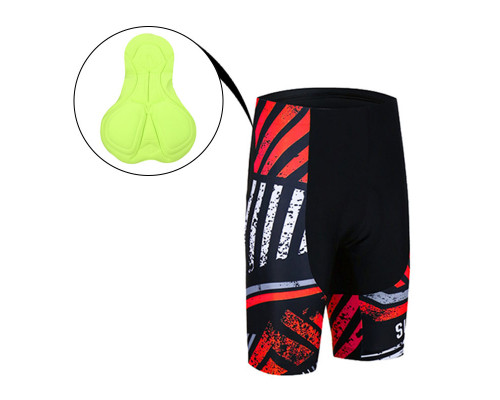 Вело костюм для мужчин Siilenyond XM-DT-050 короткий рукав шорты Stripes Red XS