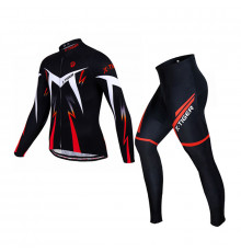 Вело костюм для мужчин X-Тiger XM-CT-013 кофта с длинным рукавом штаны Red XXL