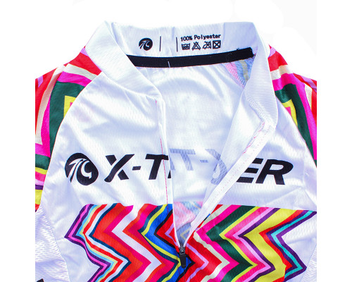 Вело костюм женский X-Тiger XW-CT-155 кофта с длинным рукавом штаны Multicolor Zigzag XL