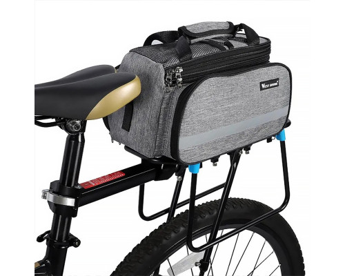 Сумка велосипедная на багажник West Biking 0707209 Gray