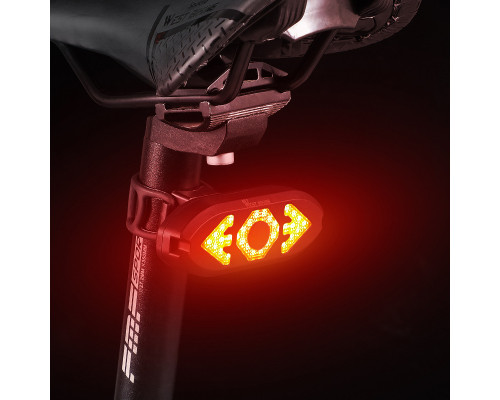 Задний фонарь велосипедный West Biking YP0701301 габаритный с указанием поворотов для велосипеда