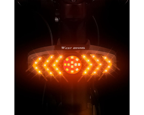 Фонарь велосипедный габаритный с указанием поворотовWest Biking YP0701313