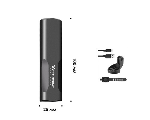 Фара на велосипед West Biking YP0701442-800 с креплением Black