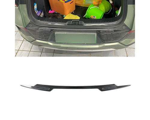 Защитная накладка на задний бампер для автомобиля  BYD Atto 3 2022+ Yuan Plus из углеродного волокна