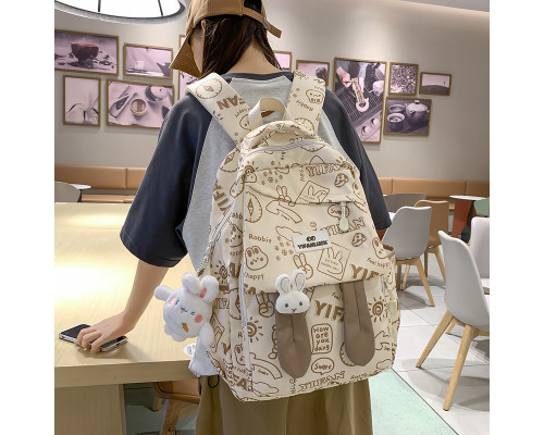 Рюкзак подростковый 230632 Зайка 20L Beige