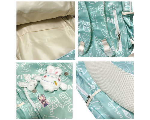 Рюкзак подростковый 230632 Зайка 20L Green