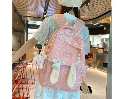 Рюкзак подростковый 230632 Зайка 20L Pink