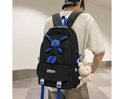 Рюкзак подростковый 608833 Hellonana с брелком Black