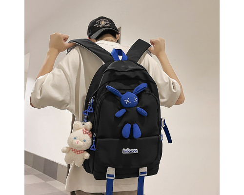 Рюкзак подростковый 608833 Hellonana с брелком Black