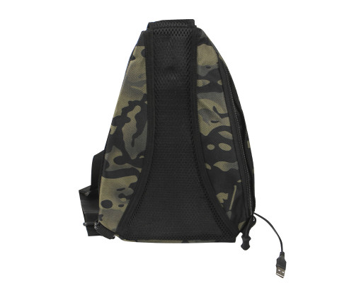 Рюкзак на одно плечо 905 вместительная с USB портом водонепроницаемая Camouflage