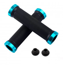 Резиновые грипсы / Велосипедные ручки West Biking 0804004 Black + Blue