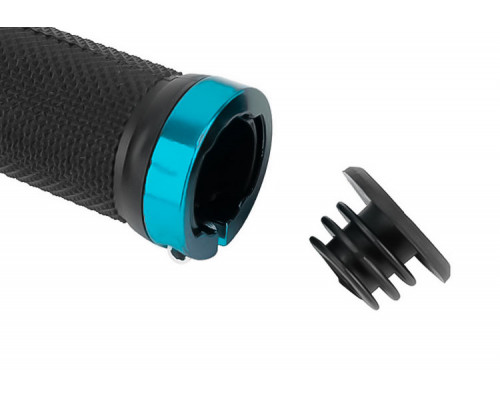 Резиновые грипсы / Велосипедные ручки West Biking 0804004 Black + Blue
