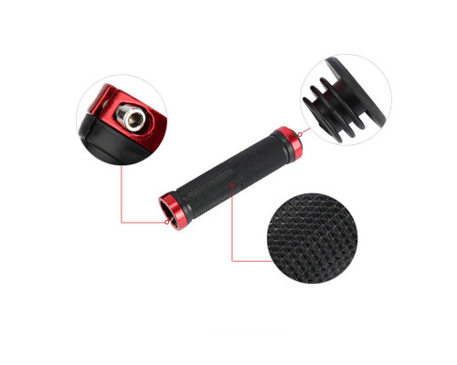 Резиновые грипсы / Велосипедные ручки West Biking 0804004 Black + Red