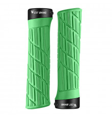 Грипсы велосипедные West Biking YP0804063 с двумя замками ручки на руль Green