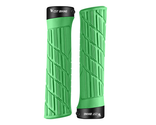 Грипсы велосипедные West Biking YP0804063 с двумя замками ручки на руль Green