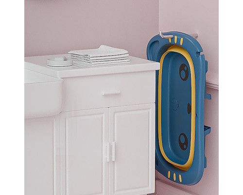 Детская складная ванночка Bestbaby BS-8766 Котик Blue