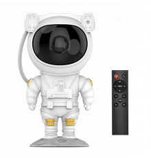 Проектор ночник Астронавт 20210907 звездное небо 8 режимов свечения с пультом дистанционного управления таймером USB White