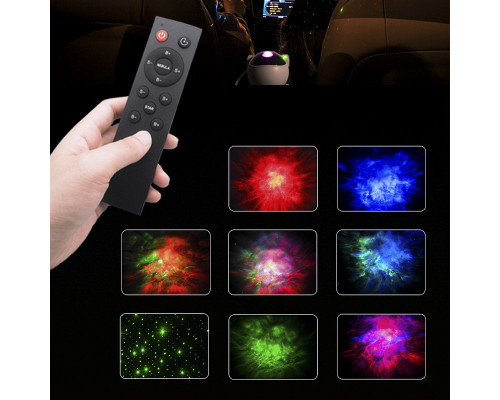 Проектор ночник Астронавт 20210907 звездное небо 8 режимов свечения с пультом дистанционного управления таймером USB White