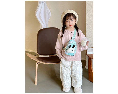 Детская сумка TD-34 Kuromi с аниме через плечо на одно отделение с ремешком Turquoise