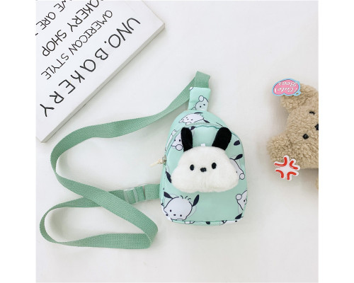 Детская сумка TD-34 Kuromi с аниме через плечо на одно отделение с ремешком Turquoise