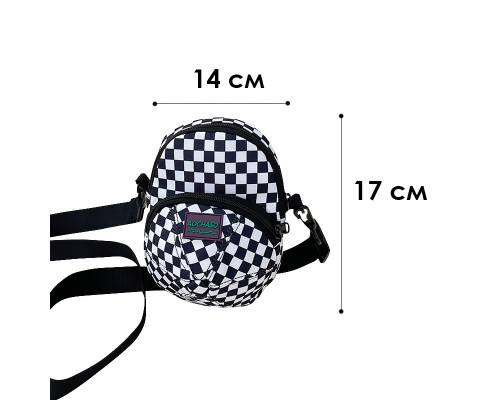 Детская сумка TD-637/1 через плечо на два отделения с ремешком  Black