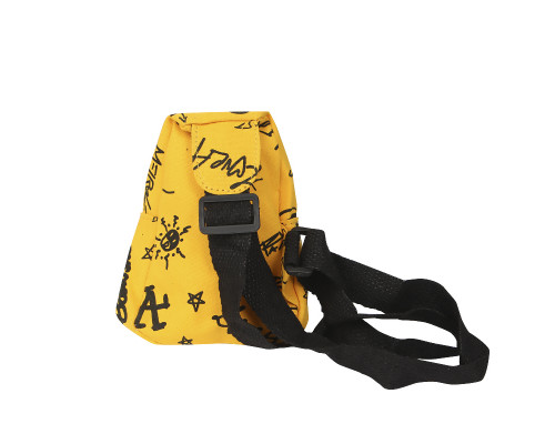 Детская нагрудная сумка рюкзак A-407 Cow на одно отделение с ремешком  Yellow