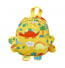Детский рюкзак A-1025 Dinosaur на одно отделение с ремешком Yellow