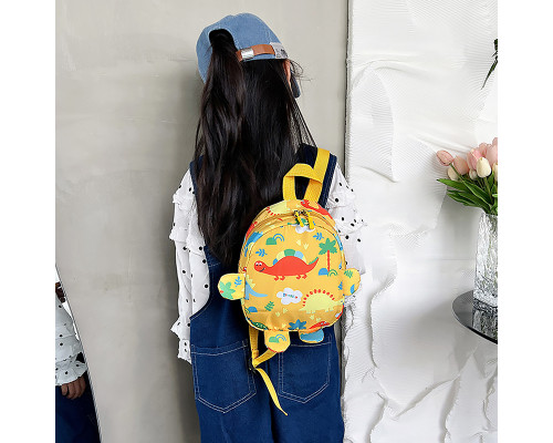 Детский рюкзак A-1025 Dinosaur на одно отделение с ремешком Yellow