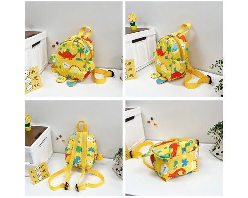 Детский рюкзак A-1025 Dinosaur на одно отделение с ремешком Yellow