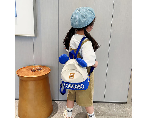 Детский рюкзак TD-620 на одно отделение с ремешком и ушками Blue