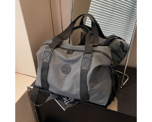 Сумка дорожная 66 спортивная с карманом снаружи с регулируемым плечевым ремнем Gray