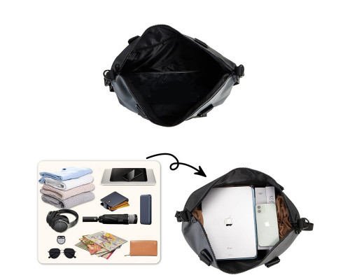 Сумка дорожная 66 спортивная с карманом снаружи с регулируемым плечевым ремнем Gray