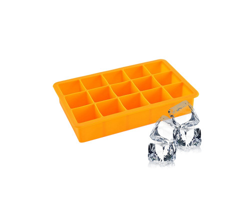 Силиконовая форма для льда CUMENSS AI-807 Cube 15 Orange