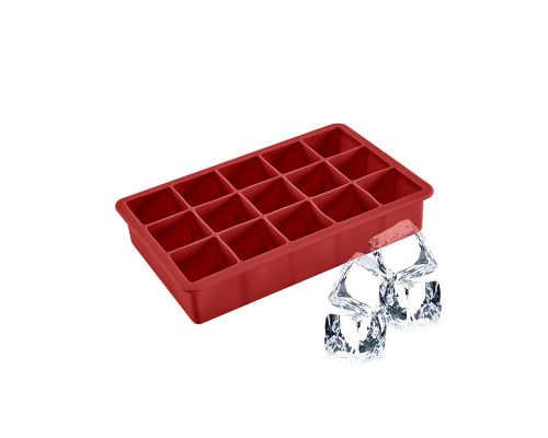 Силиконовая форма для льда CUMENSS AI-807 Cube 15 Red