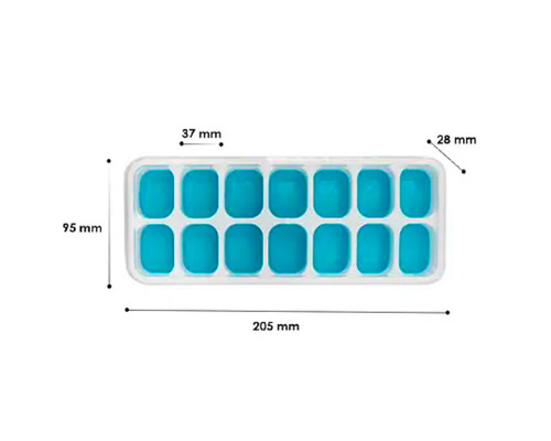 Силиконовая форма для льда CUMENSS AI-814 Cube 14 Blue