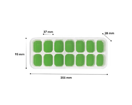 Силиконовая форма для льда CUMENSS AI-814 Cube 14 Green